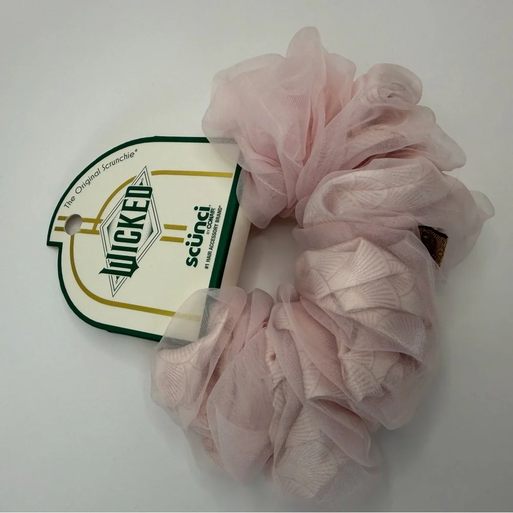 Scunci Light Pink Wicked Scrunchie Glinda Tulle NWT